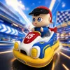 Colorful toy cars with cartoon character sets, children's educational early education car models Specification image
